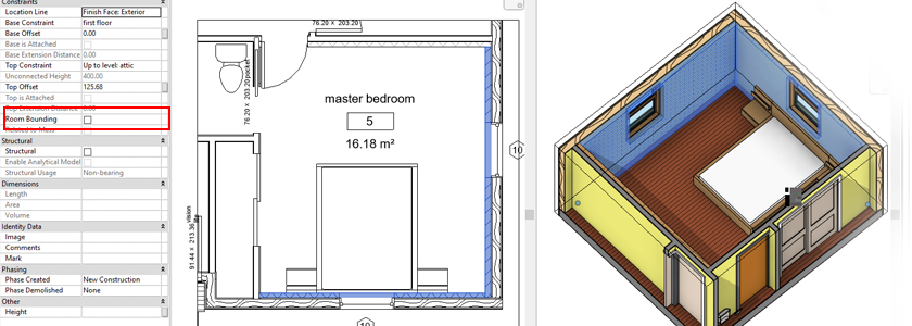 [REVIT] How to make walls non-room-bounding: 3 methods - MaxRevit